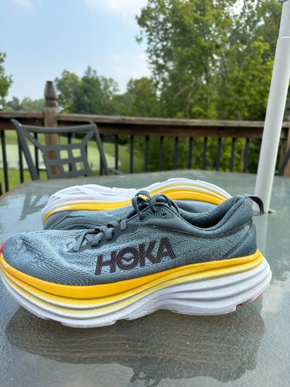 Hoka One One Bondi 8 Goblin Blue Mountain Spring Running Men 10 D Pre-Owned